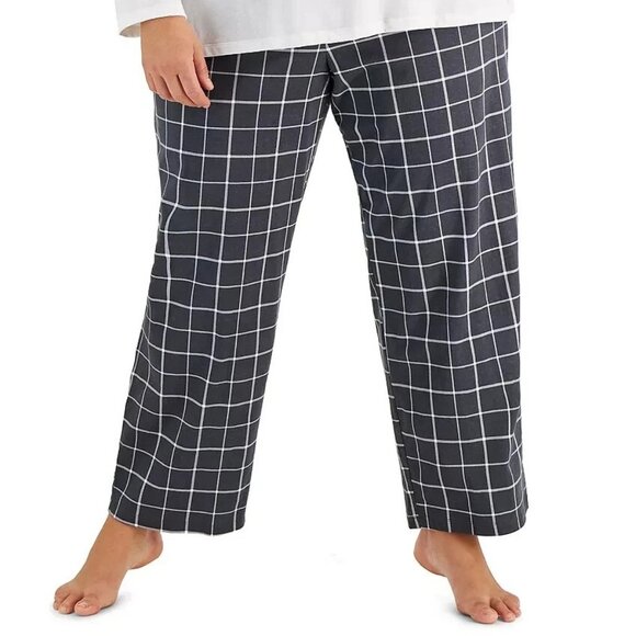 Family Pajamas Women's Plus Size 2-Piece PJ Set, White Gray Multi Mama Deer, 1X - Picture 4 of 6